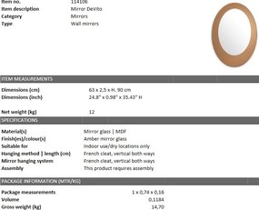 Oglinda decorativa design LUX DeVito 114106 HZ