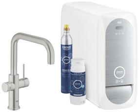Grohe Blue set starter cu baterie bucătărie pe picior SuperSteel 31456DC1