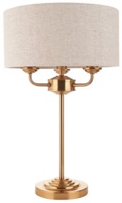Lampă de masă Endon 110721 HIGHCLERE 3xE14/18W/230V bej/alamă