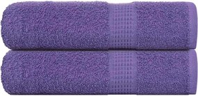 vidaXL Prosoape de baie, FROGN, 2 buc., violet, 100x150 cm, 360 g/m²