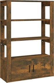 vidaXL Servantă, stejar fumuriu, 80x30x119,5 cm, lemn prelucrat