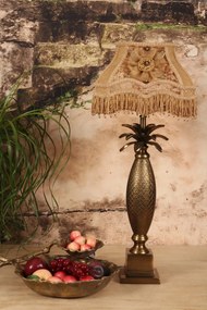Lampă de masă din aluminiu, auriu, finisaj antichizat, 40 x 11 cm, „Gobelin”