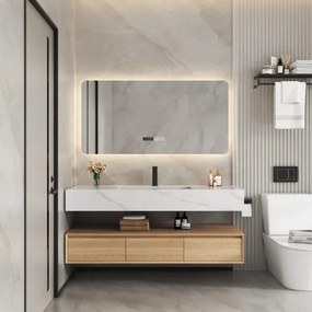 Oglindă Baie LED și Dezaburire Elit's Premium cu Senzor Touch, Lumina Rece, Caldă și Neutră, 130x80cm, lumina ambientala spate