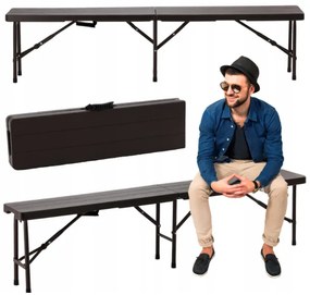Bancă de catering pliabilă 180 cm - maro