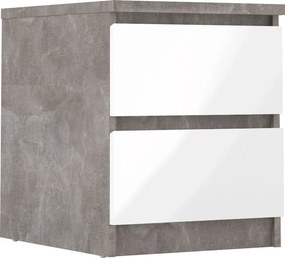 Noptiera Naia beton-alba 40,4/50/49,5 cm