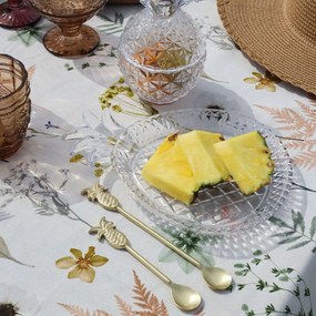 Lingurita desert, din otel inoxidabil si alama galvanizata, H14cm, Pineapple