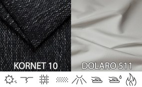 Colțar Ardait (Gri șuvițat + Alb) (S). 1026206