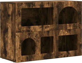 vidaXL Bufet Stejar fumuriu 80.5 x 35 x 59 cm Lemn compozit