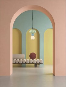 Pendul LED decorativ ceramic Verde, Albastru, Alb, ONETA