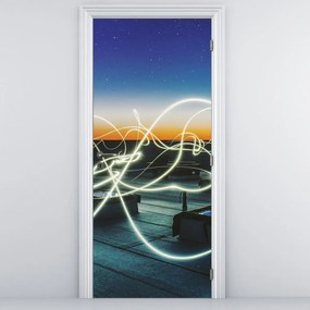 Fototapet pentru ușă - Privind cerul depe acoperiș (95x205cm)