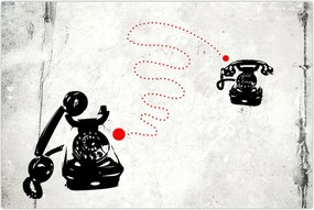 Tablou - Desen de telefon în stilul lui Banksy (90x60 cm)