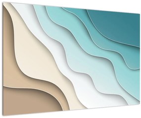 Tablou abstract cu plaja mării (90x60 cm)