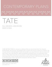 Covor Asiatic Carpets Tate Tonal Textures, 200 x 290 cm, crem