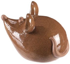 Decorațiune ceramică Șoarece, 17 x 14 x 14 cm,maro, 17 cm