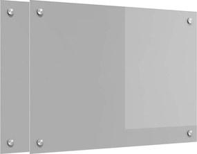 vidaXL Panou de bucătărie 2 pcs Gri deschis 70 x 50 cm