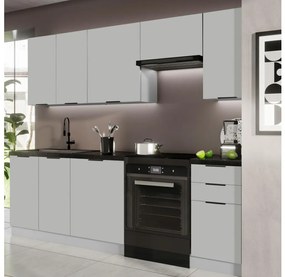 Set bucătărie PEARL, 240 cm, gri