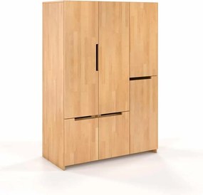 Dulap lemn masiv TerraCraft Fag, 128 × 60 × 180 cm