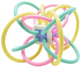 Jucarie interactiva pentru dentitie si motricitate NOVOKIDS™ Manhattan Balls, pentru copii si bebelusi, cu lumini, material non toxic, Multicolor