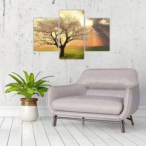 Tablou cu copac pe luncă (90x60 cm)