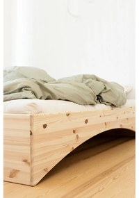 Pat matrimonial în culoare naturală din lemn de pin fără tăblie 160x200 cm Orbit – Karup Design