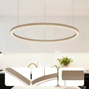 Brilagi - Lustră LED dimabilă pe cablu PORTOFINO LED/60W/230V Ø 80 cm bej + telecomandă