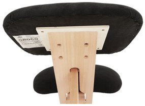 Scaun genunchi ergonomic, negru / fag, GROCO