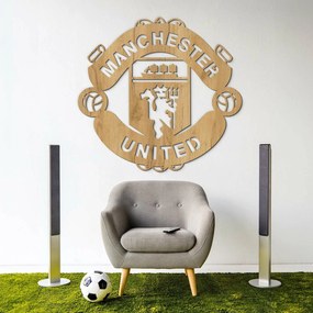 DUBLEZ | Tablou din lemn - Logo Manchester United