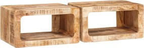 vidaXL Noptieră 2 pcs Maro 45 x 30 x 24 cm Lemn de mango solid
