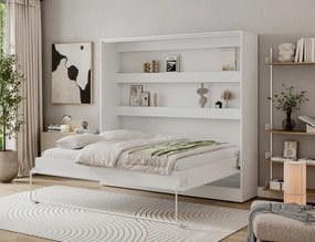 Pat rabatabil Devesto Horizontal Wall 160 alb, 200x160 cm – Alb