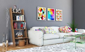 Biblioteca / etajera carti , Solid Homs, nuc, 150 cm x 56 cm x 30 cm, PAL