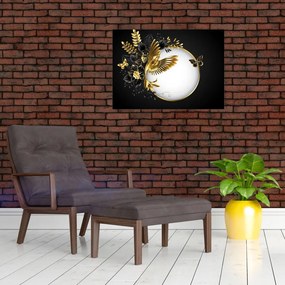 Tablou - Bile cu motive aurii (70x50 cm)