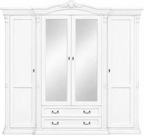 Dulap lemn masiv Briston 4 usi si 2 sertare, 240 × 68 × 233 cm