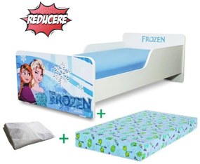 Pachet Promo Pat Fete 2-8 ani Start Frozen cu saltea de 140/70/12 cm cu lana si husa impermeabila - PC-PCH-PRO-STR-FRZ-70