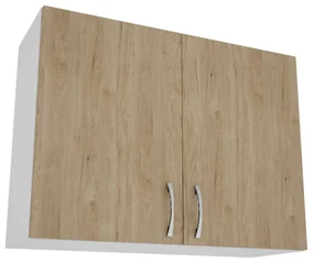 Corp Superior haaus, 2 Usi, Lemn Natural/Alb, 80 x 30 x 60 cm
