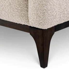 Canapea confortabila design LUX Brannan, Boucle chalk white