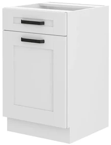 Dulap inferior de bucătărie sub chiuvetă Lucid 50 D 1F 1S BB (alb + alb). 1041033