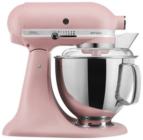 Mixer planetar KitchenAid Artisan Elegance 5KSM175PSEDR, 300 W, 4.8 l, Acționare directă, 10 viteze, Roz