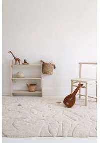 Covor pentru copii crem lavabil țesut manual din bumbac 120x180 cm Gentle Flora – Nattiot