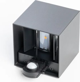 BRILAGI - Aplică LED de exterior cu senzor CUBE LED/6W/230V antracit