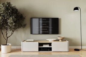 Comodă TV cu sertar Elivo 170 cm - cașmir / stejar uleiat