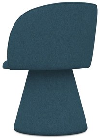 Scaun de sufragerie albastru tapițat Maia – Makamii