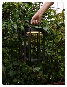 Felinar cu LED negru cu USB (înălțime 30 cm) pentru exterior Firefly – Zone