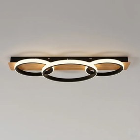 Plafonieră LED ROWENA, 18W, 230V, negru/maro