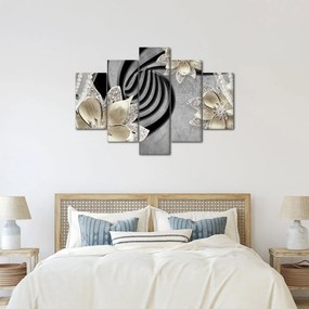 Tablou - 3D Flori aurii (150x105 cm)