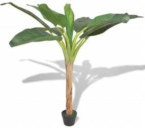 Bananier artificial cu ghiveci, 150 cm, verde 1, Verde, 150 cm, Bananier