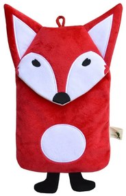 Sticla cu apa calda Hugo Frosch Eco Comfort - vulpe, 0,8 l, rosu