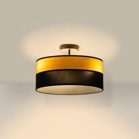 Plafonieră ALBA, 3x E27/15W/230V, Ø 40 cm, negru/maro