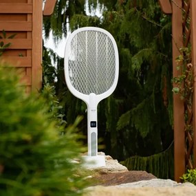 Paletă LED electrică anti-insecte 2 în 1 1200 mAh/5V alb