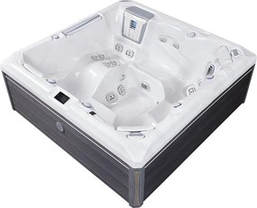 Minipiscina jacuzzi 6 persoane, 43 jeturi, Infinity jets, WiFi, sistem In-Line WIS, unitate de control Gecko IN.YE-3, sistem audio, 215   215 cm,