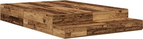 vidaXL Cadru de pat cu depozitare Lemn Vechi 150 cm Lemn compozit